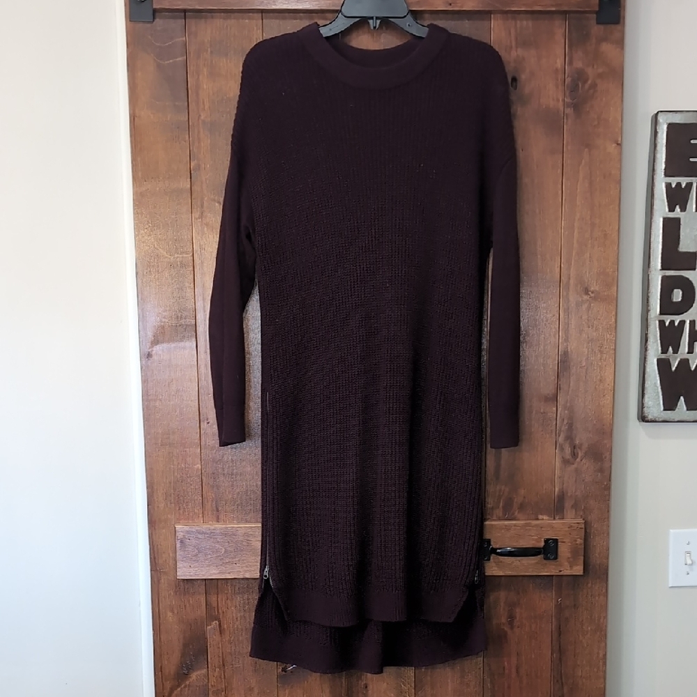 Elegant Purple Knit Dress
